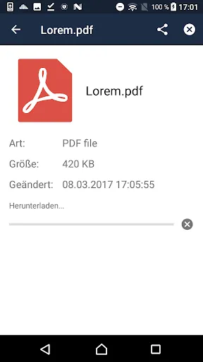 ocloud for owncloud スクリーンショット