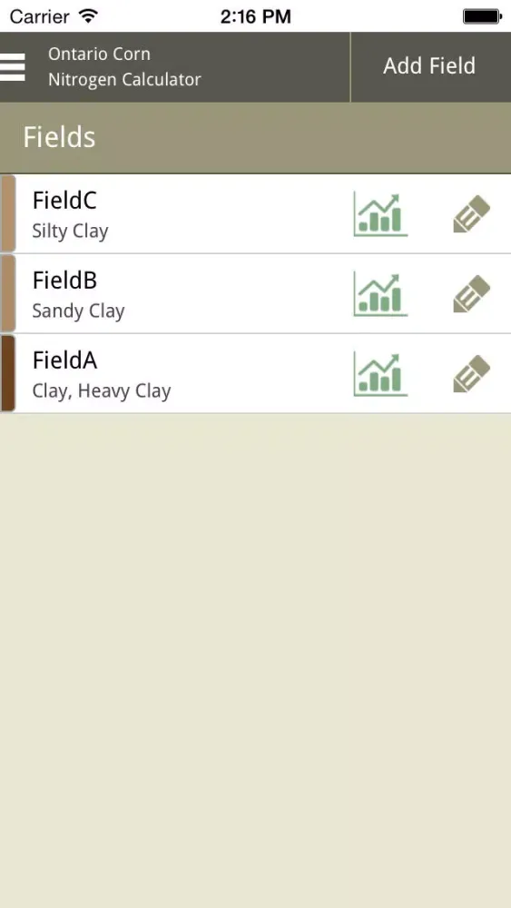Ontario Corn Nitrogen Calculator Screenshots