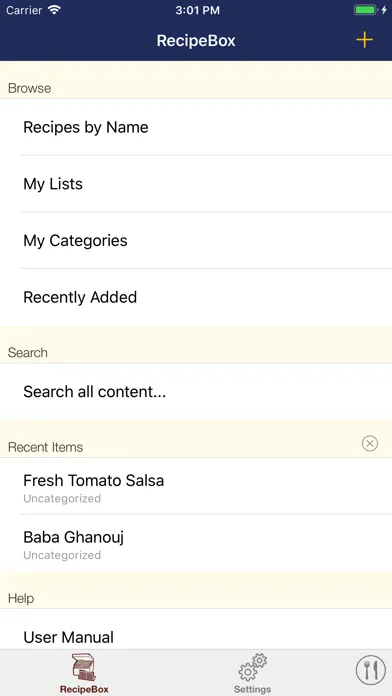 Tangkapan skrin RecipeBox Simple
