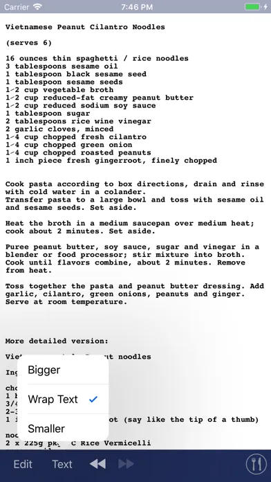 Tangkapan skrin RecipeBox Simple
