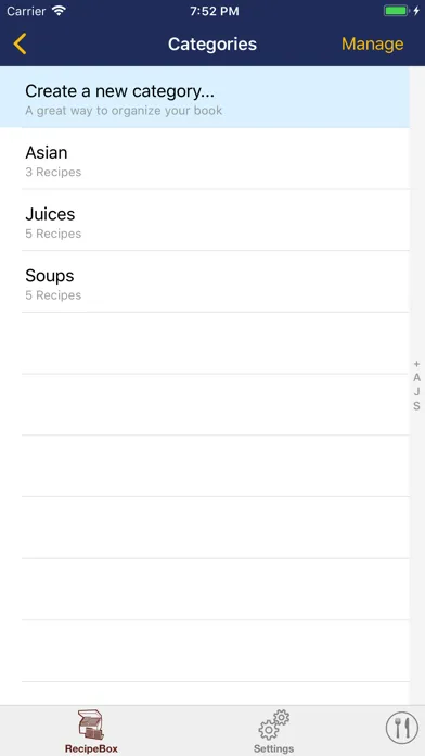 Tangkapan skrin RecipeBox Simple