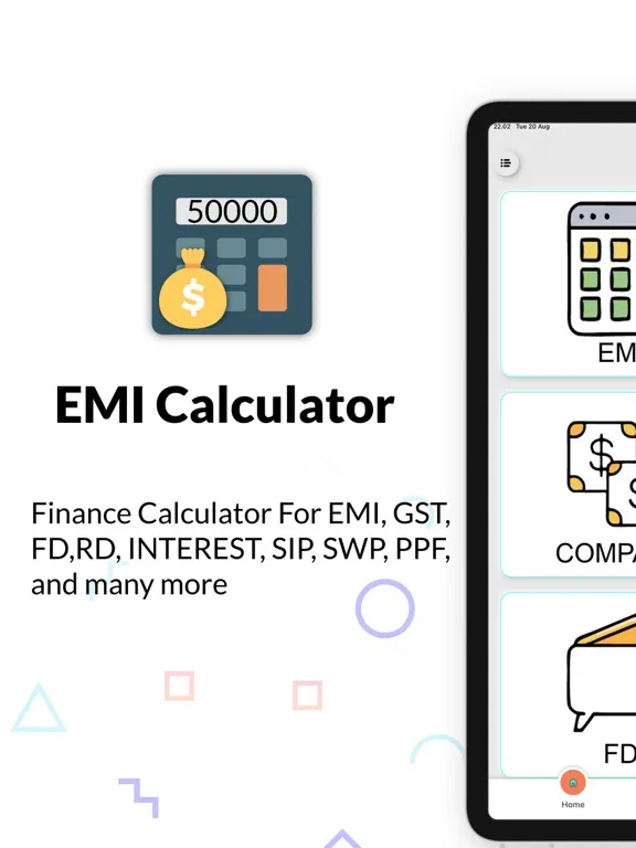 EMI Calculator Financial Plan iPad  스크린샷