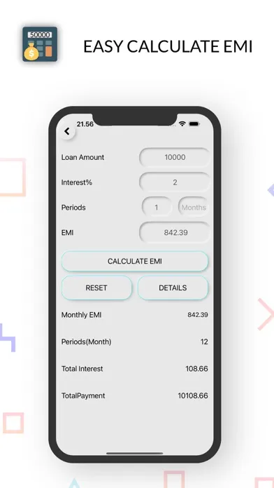 EMI Calculator Financial Plan 스크린샷