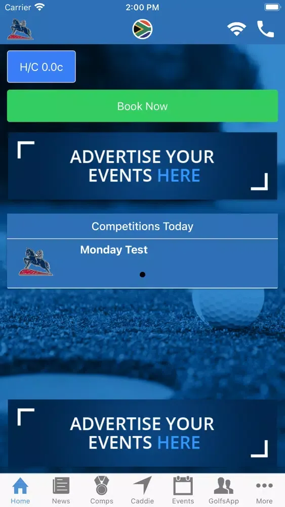 ภาพหน้าจอของ MyGolf RSA