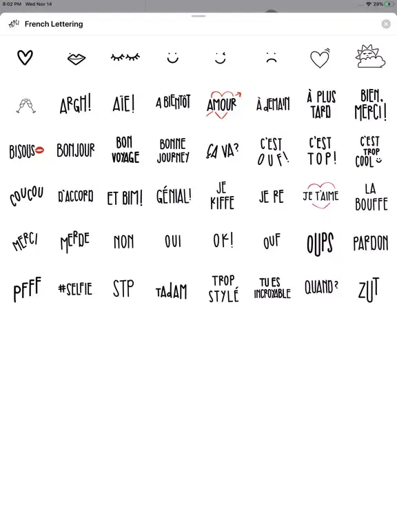 French Lettering iPad  스크린샷
