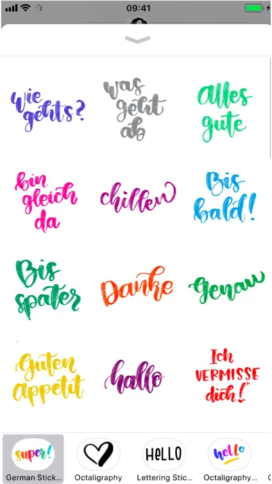 German Stickers سکرین شاٹس