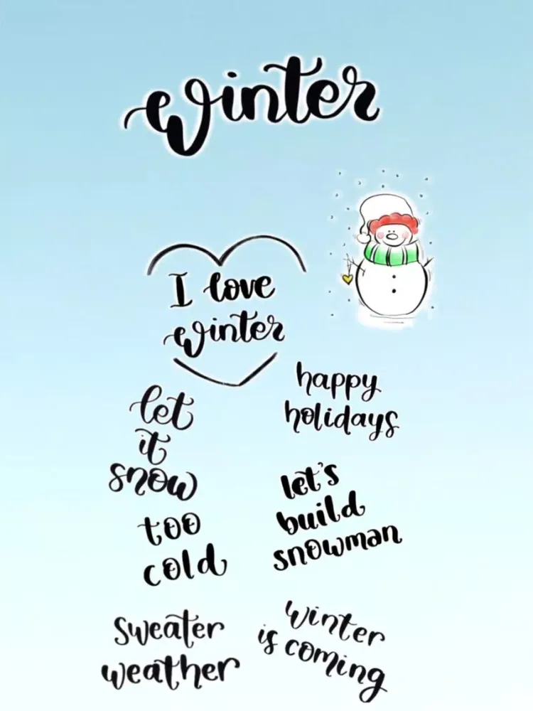 Winter Lettering iPad  स्क्रीनशॉट