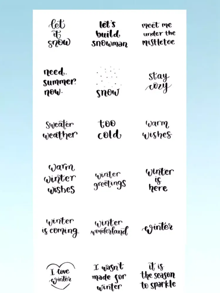Winter Lettering iPad  स्क्रीनशॉट