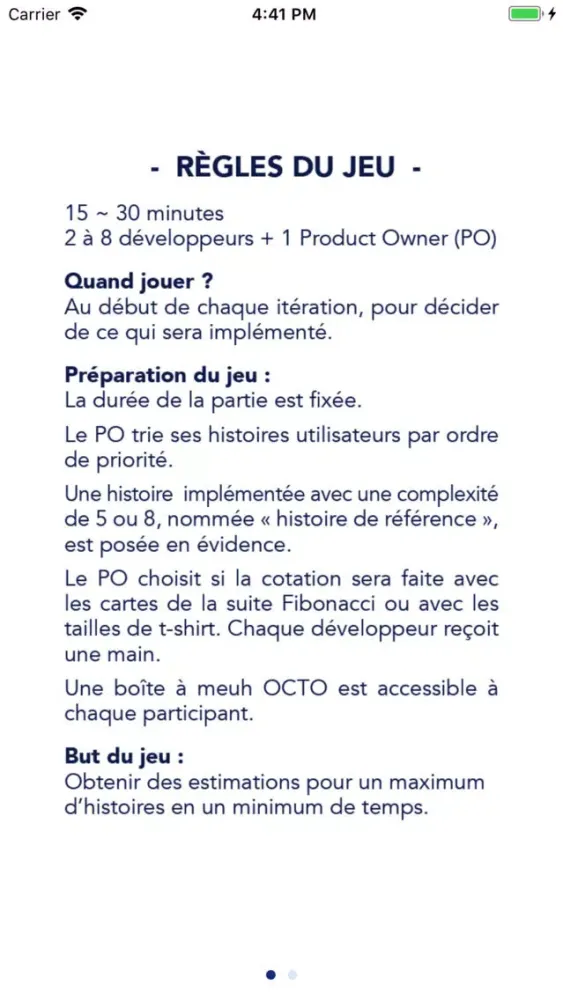 OCTO Planning Poker سکرین شاٹس