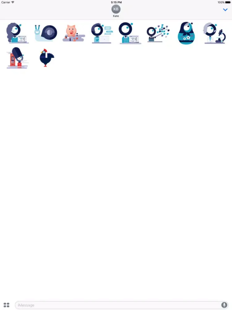Ảnh chụp màn hình của OCTO Stickers iPad 