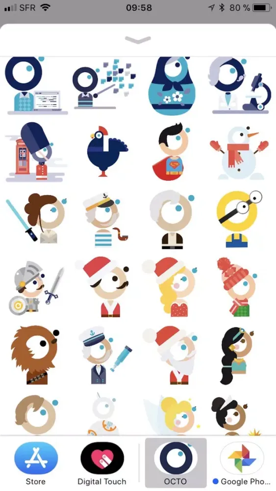 Ảnh chụp màn hình của OCTO Stickers