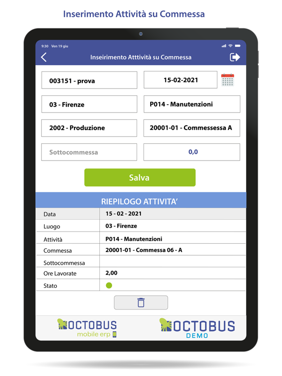 Capturas de pantalla de OCTOBUS mobile erp iPad 
