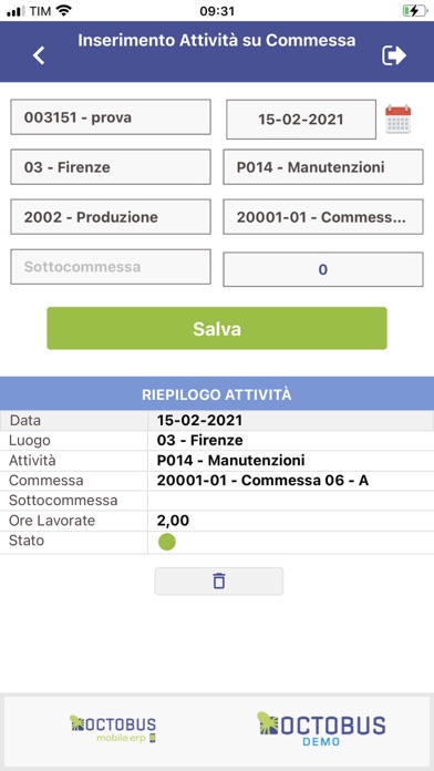 Capturas de pantalla de OCTOBUS mobile erp