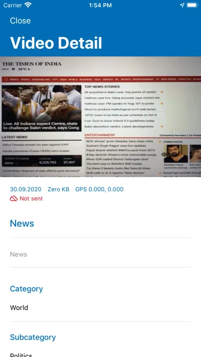 Tangkapan layar Octopus iReporter POC