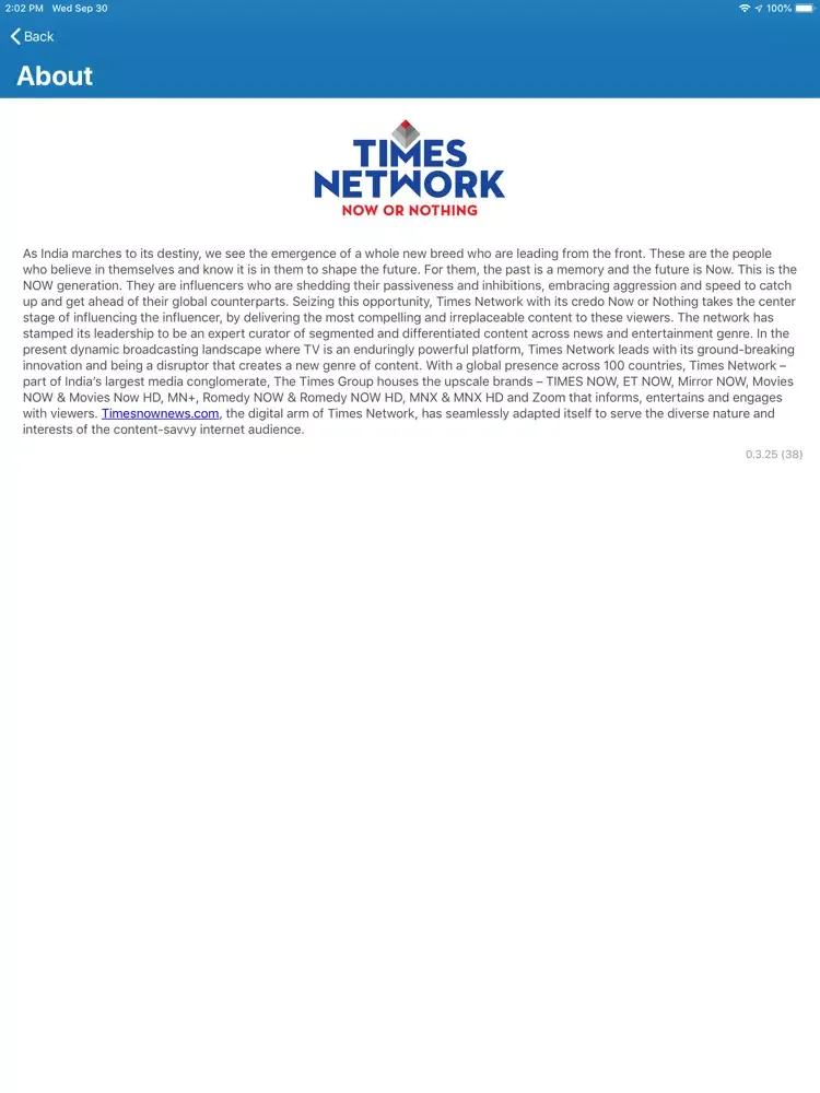 Zrzuty ekranu Times Network Video Reporter iPad 