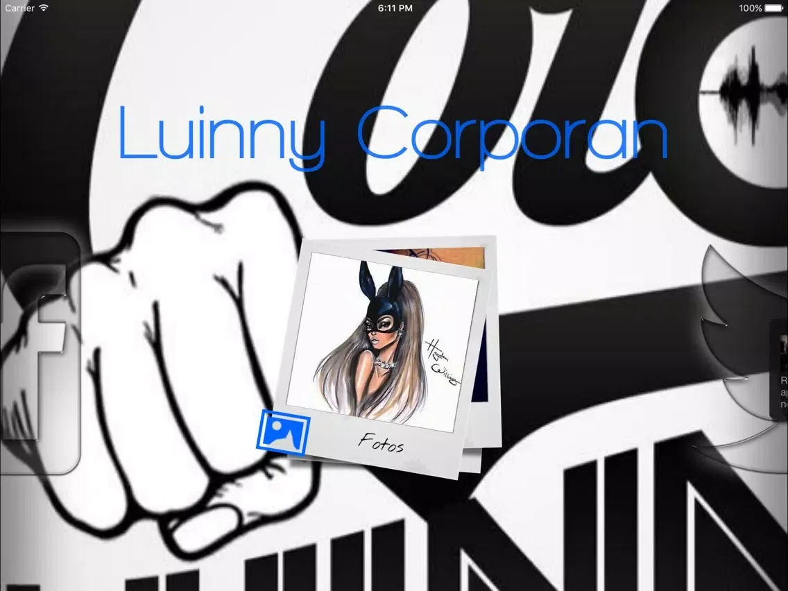 Tangkapan layar Luinny Corporan iPad 