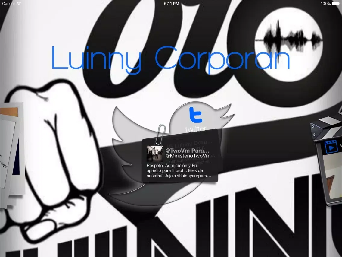 Tangkapan layar Luinny Corporan iPad 