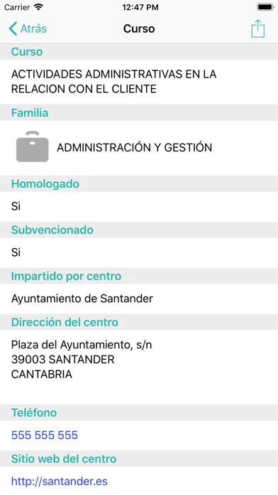 Capturas de tela do Santander emplea