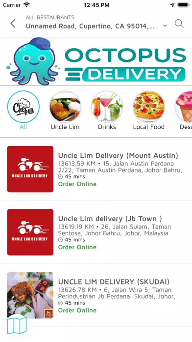 Octopus Delivery Screenshots