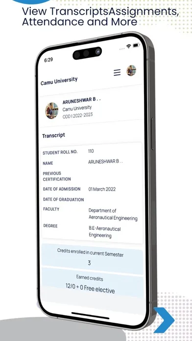 Capturas de tela do MyCamu - Student Parent App