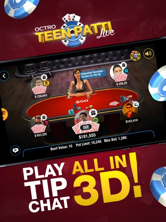 Teen Patti Live! iPad 应用截图