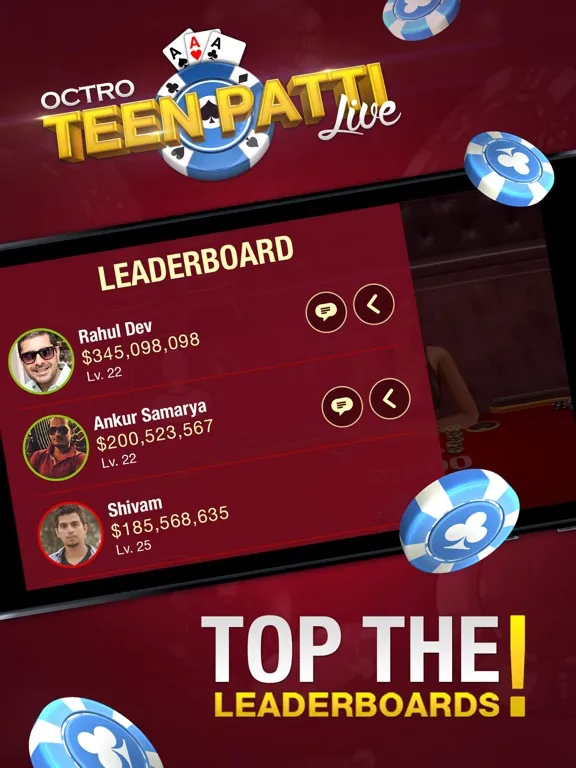 Teen Patti Live! iPad 应用截图