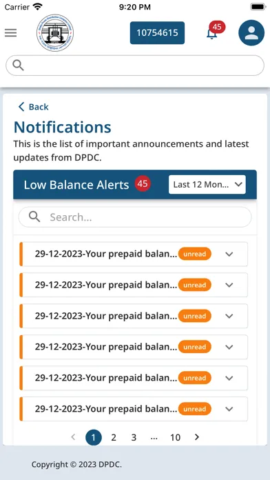 DPDC Smart Meter Customer App Screenshots
