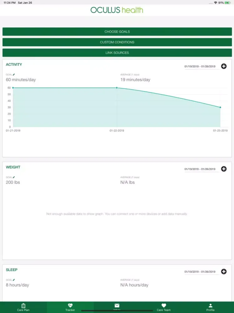 Oculus Health iPad  स्क्रीनशॉट
