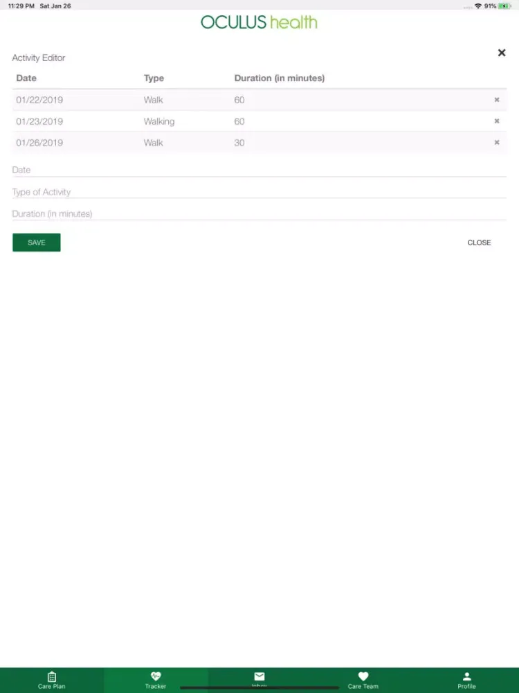 Oculus Health iPad  स्क्रीनशॉट