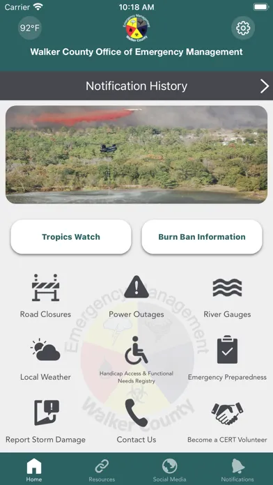 Tangkapan skrin Walker County OEM TX