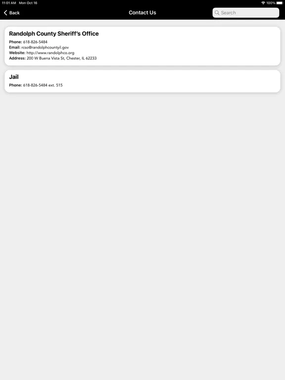 Randolph County Sheriff IL iPad  স্ক্রিনশট
