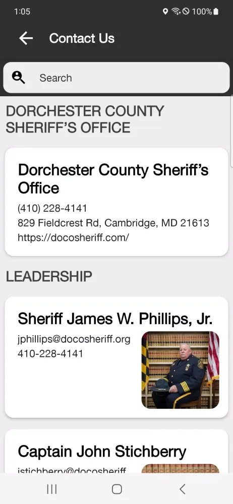 Tangkapan skrin Dorchester County Sheriff MD