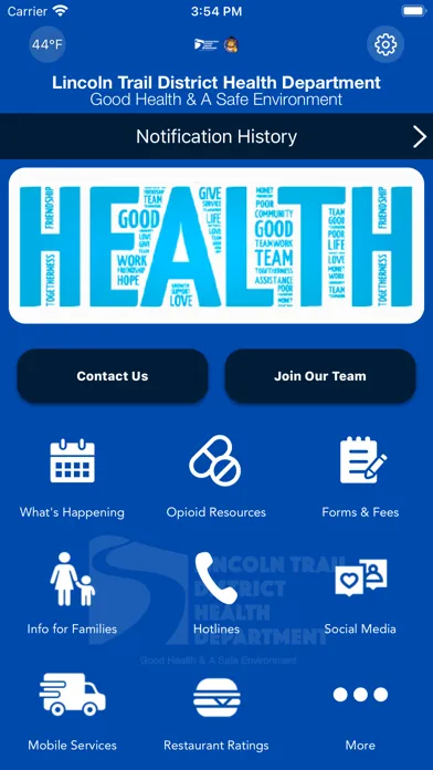 Capturas de pantalla de Lincoln Trail Dist Health Dept