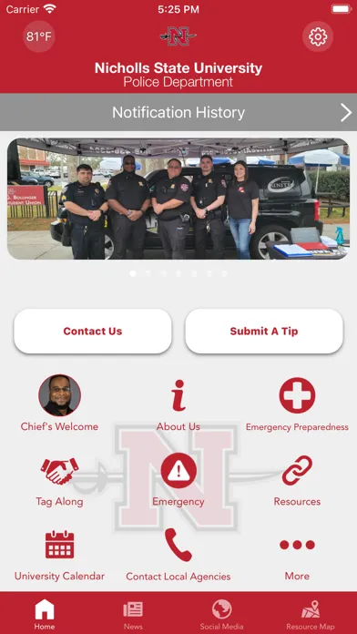 Nicholls State University PD Ekran Görüntüleri