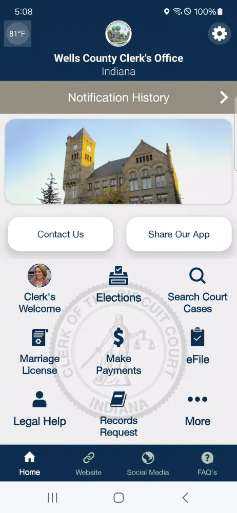 Wells County Clerk IN Screenshots