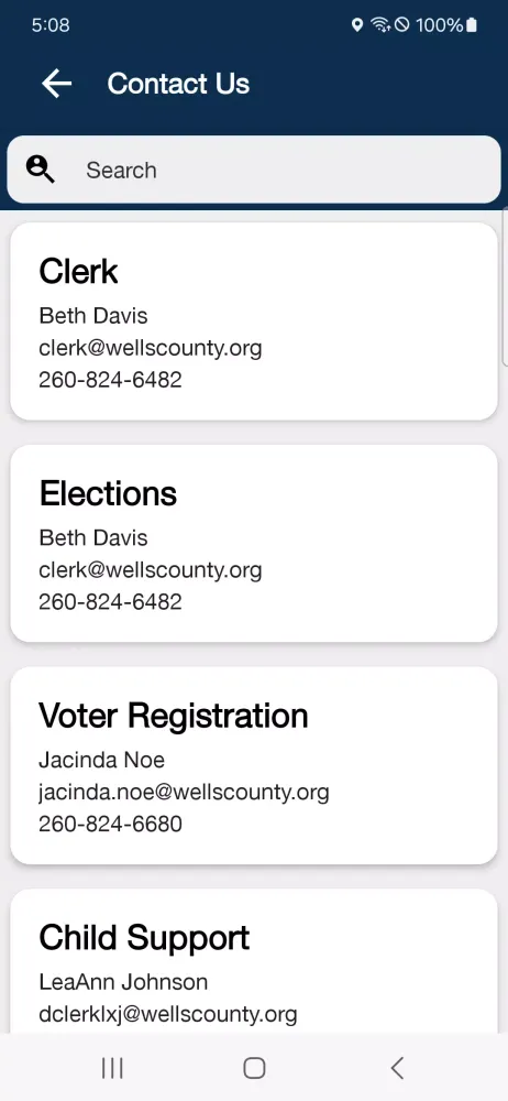 Wells County Clerk IN Screenshots