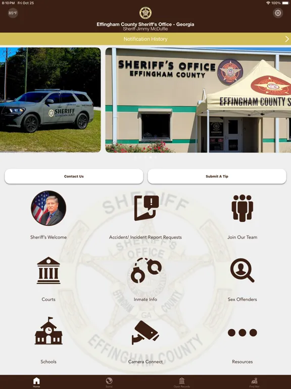 Effingham County Sheriff GA iPad  Screenshots