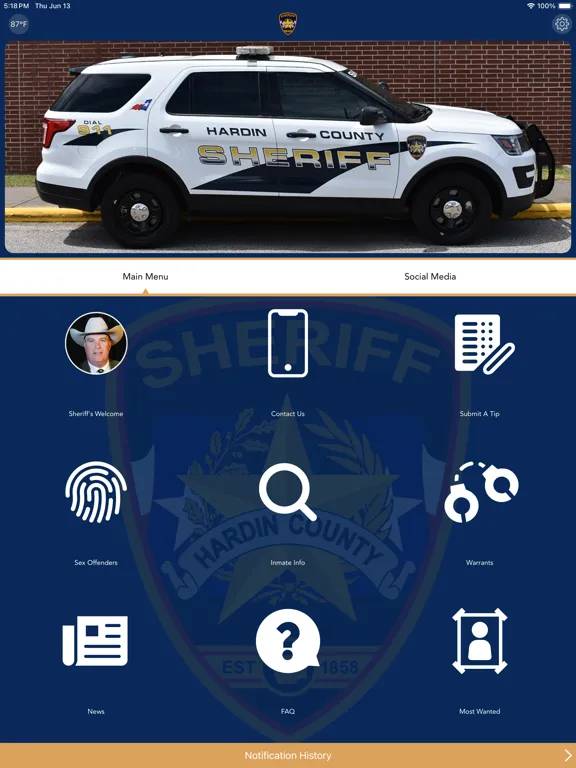 Ảnh chụp màn hình của HARDIN COUNTY TX SHERIFF iPad 
