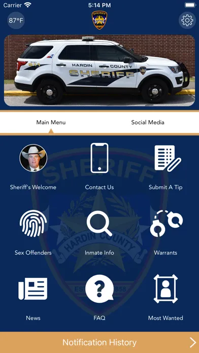 Ảnh chụp màn hình của HARDIN COUNTY TX SHERIFF