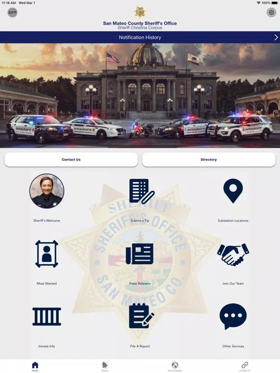 ภาพหน้าจอของ San Mateo County Sheriff CA iPad 