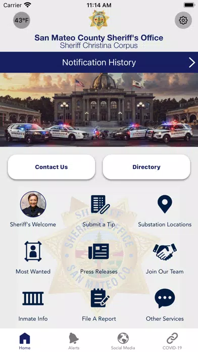 ภาพหน้าจอของ San Mateo County Sheriff CA