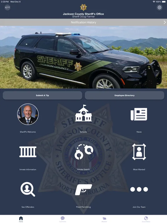 Jackson County Sheriff (NC) iPad  Screenshots