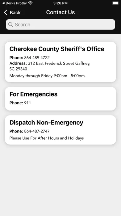 Cherokee County Sheriff SC स्क्रीनशॉट