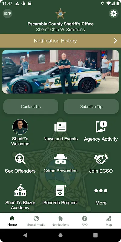 Capturas de pantalla de Escambia County Sheriff FL