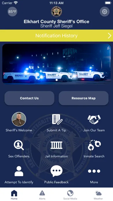 Captures d'écran de Elkhart County Sheriff IN