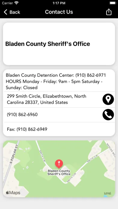Screenshot di Bladen County Sheriff NC