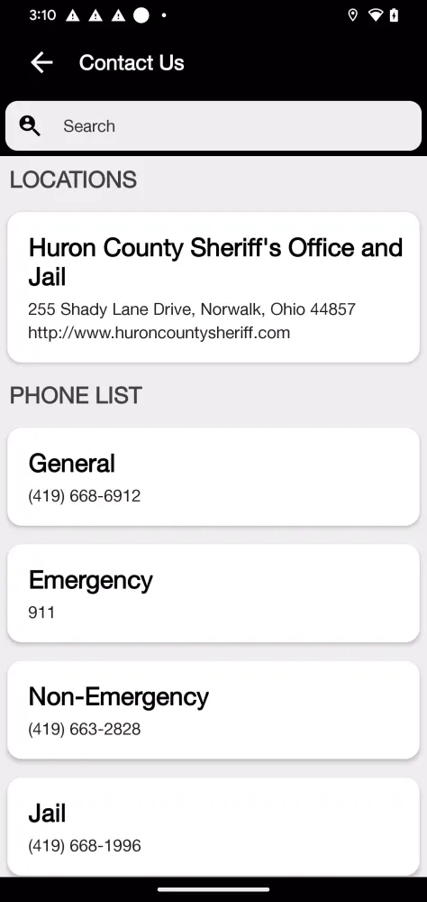 Tangkapan skrin Huron County Sheriff Ohio