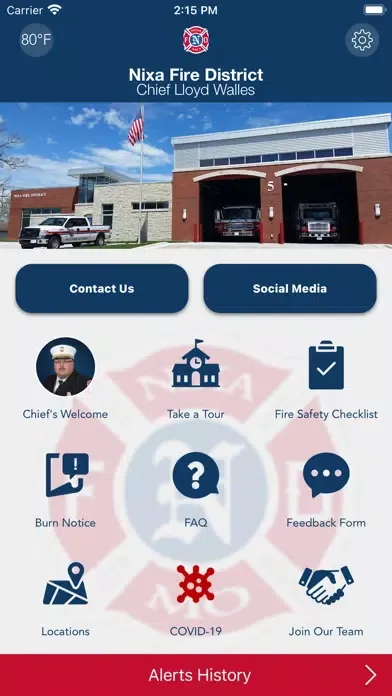 Tangkapan skrin Nixa Fire District App