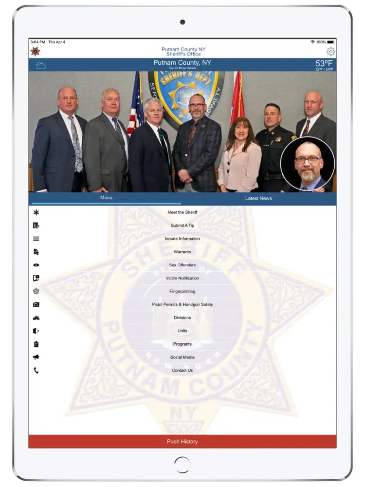 Screenshot di Putnam County Sheriff NY iPad