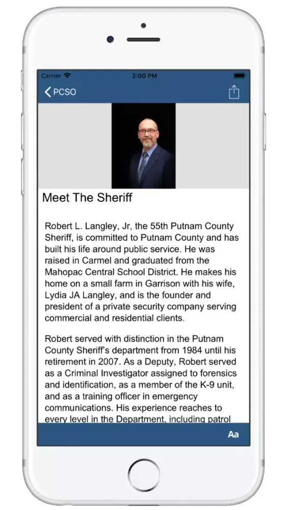 Screenshot di Putnam County Sheriff NY